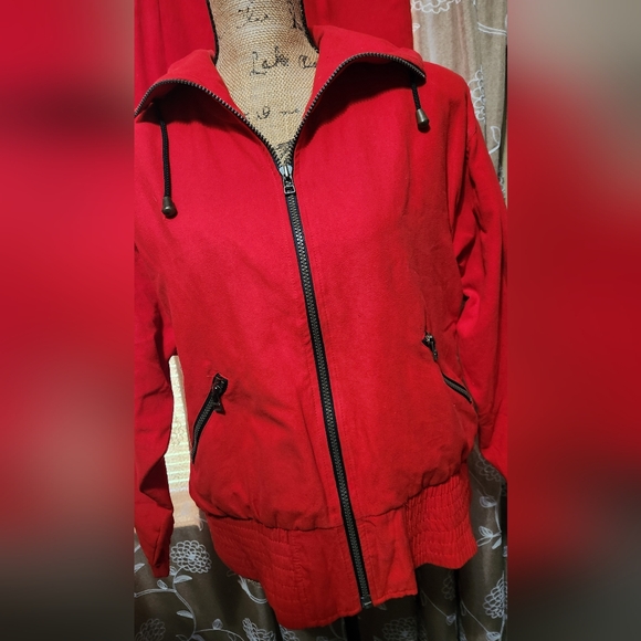 Attitudes by Susie Wyninger Vintage 80s  zip hoodie lined,+ pull up pants size 4 - Picture 7 of 12